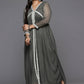 Ahalyaa Women's Traditional wear Kurta Set - Grey | Swadesiicart