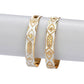 Afast Designer Fancy Party Bangle/ Kada Set, Gold, Metal, Pack Of 2 - Swadesiicart