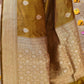Joban Fashion Olive Pure Katan Pure Handloom Banarasi Silk Saree | Swadesiicart