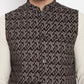 Even Apparels Black Merino Men Woven Nehru Jacket BF539 | Swadesiicart