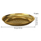 Spillbox Gold-Toned Brass Designer Halwa Thali Pooja Essential | Swadesiicart