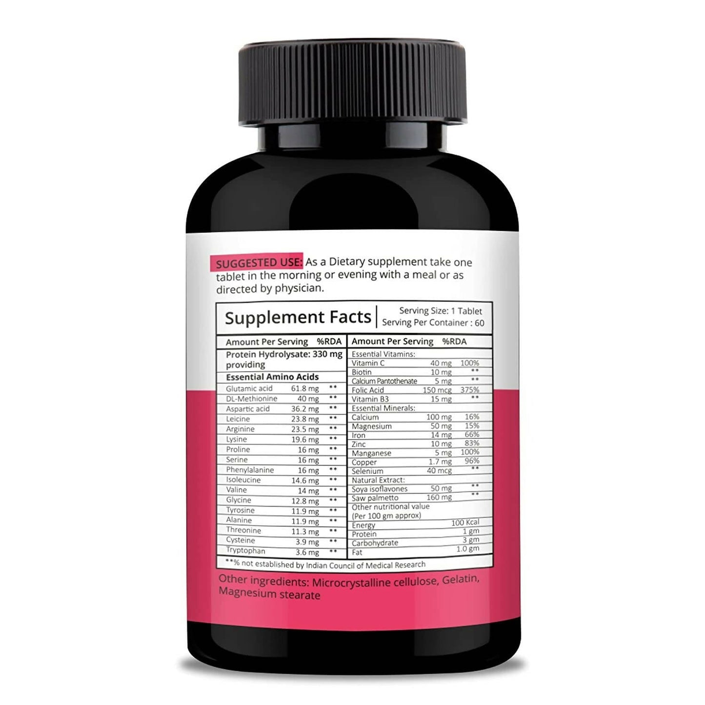 Nutracology Hair Skin & Nails For Hair Growth, Glowing Skin & Strong Nails Tablets - Swadesiicart