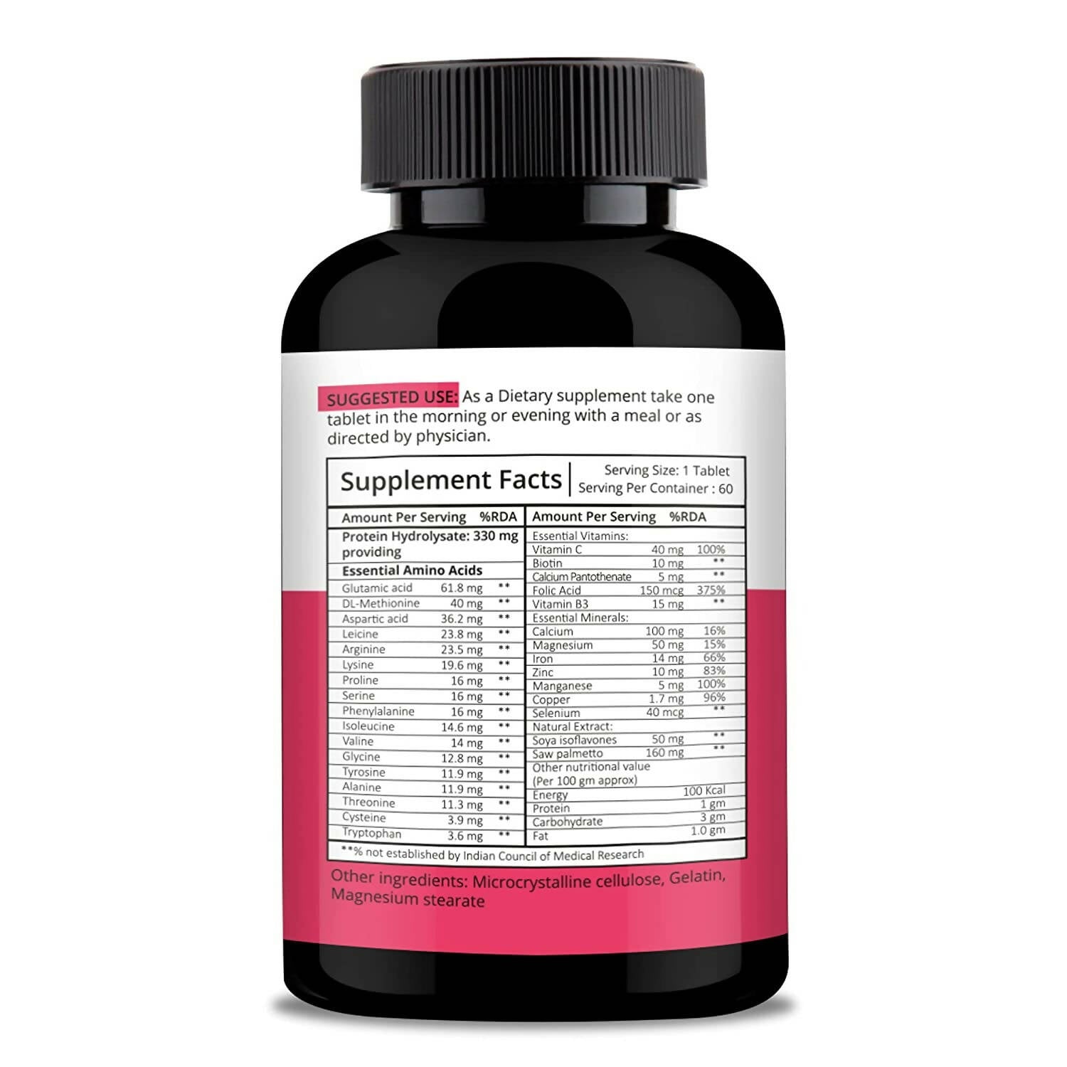 Nutracology Hair Skin & Nails For Hair Growth, Glowing Skin & Strong Nails Tablets - Swadesiicart
