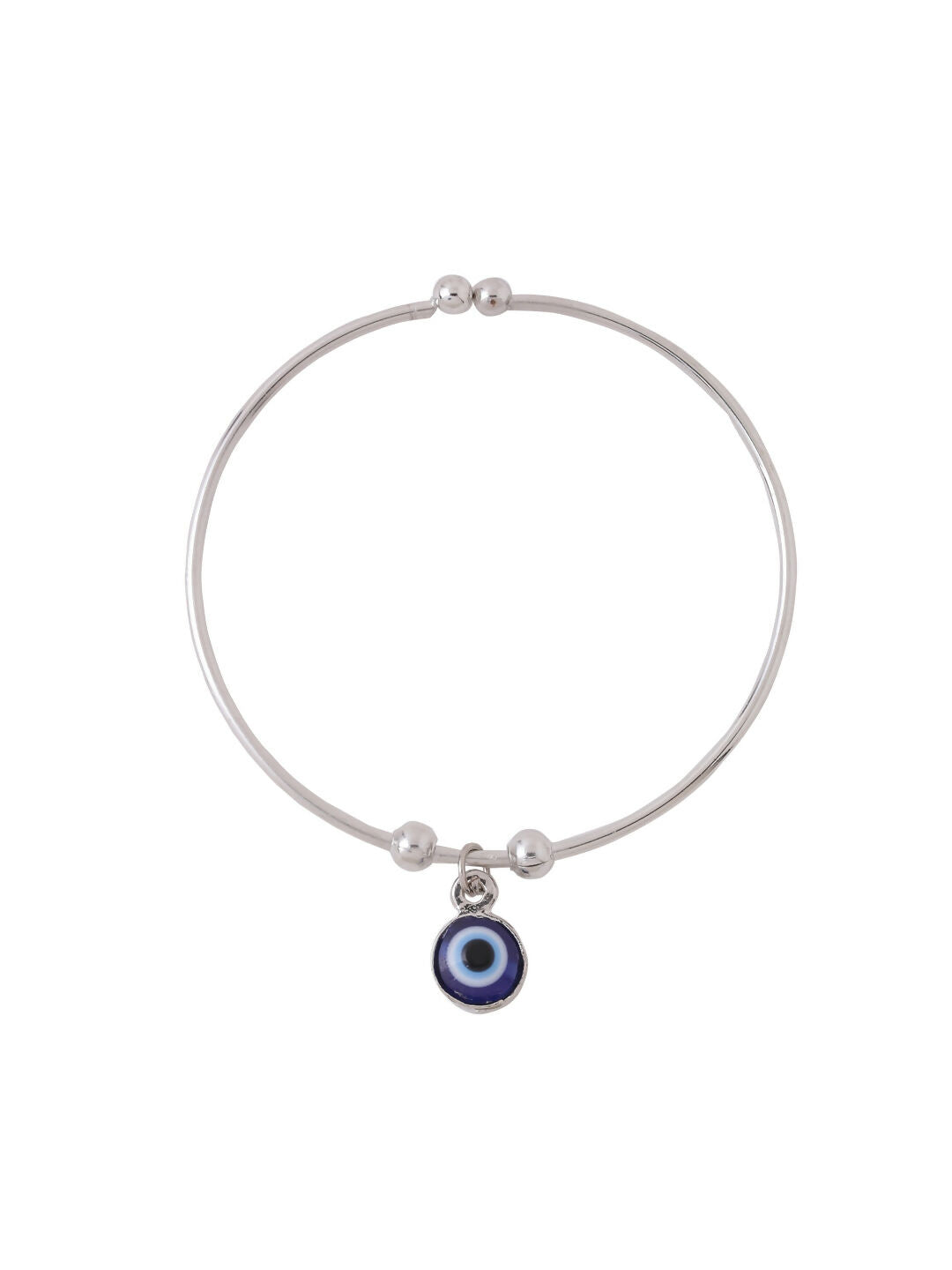 NVR Women Silver Evil Eye Adjustable Bracelet - Swadesiicart