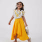 LH Luxury Fashion Ana Puff Sleeve Top & High Low Flared Skirt - Stylish Girls Co-ord Set - Swadesiicart