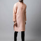 Even Apparels Pink Color Pure Cotton Men's Kurta With Band Collar (SLD1186) | Swadesiicart