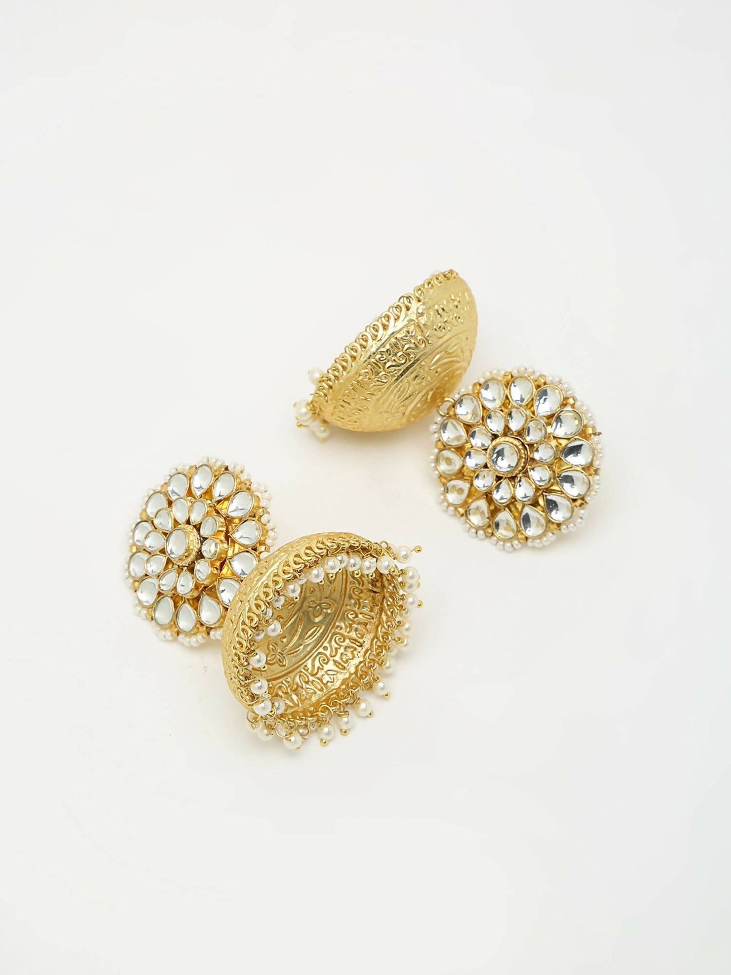 Kundan Jhumkay - Ruby Raang | Swadesiicart