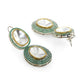 Green Dual Earrings- Ruby Raang | Swadesiicart