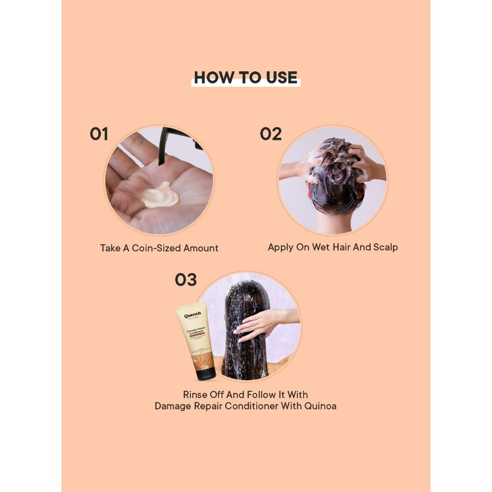 Quench Damage Repair Shampoo with Quinoa & Ceramides | Swadesiicart