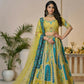 Kesar Fab Yellow Banarasi Silk Embroidered Lehenga | Swadesiicart