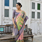 Vishnu Weaves Women's Purple Soft Tussar Silk Saree with Blouse - Swadesiicart