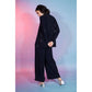 Navy Georgette Sequence With Thread Designer Co-Ord Set - Flory - Swadesiicart