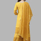 Ahalyaa Women Mustard Crepe Printed Kurta Palazzo Set With Dupatta | Swadesiicart