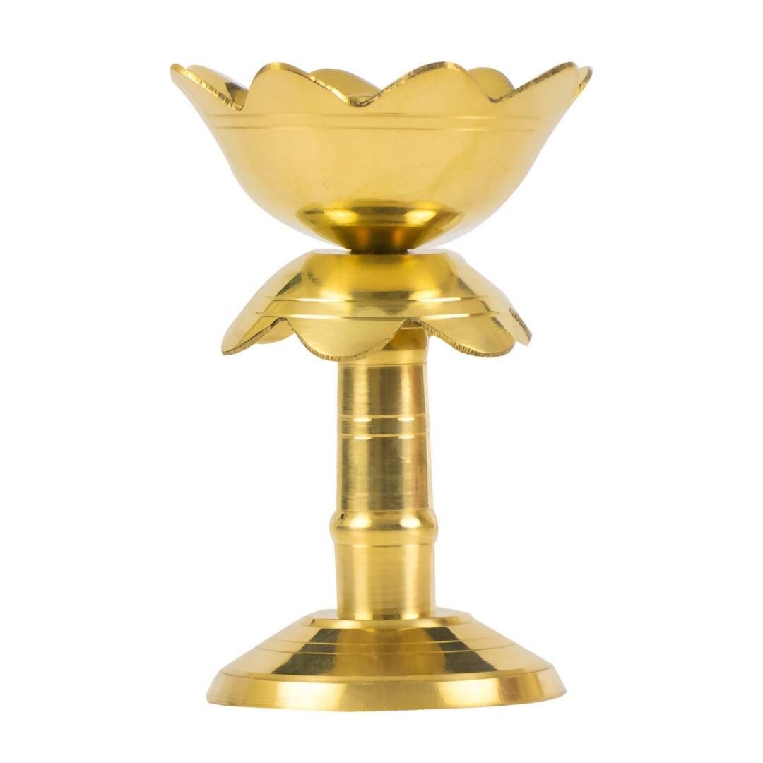 Spillbox Gold-Toned Brass Kuthu Vilakku Pooja Essential | Swadesiicart