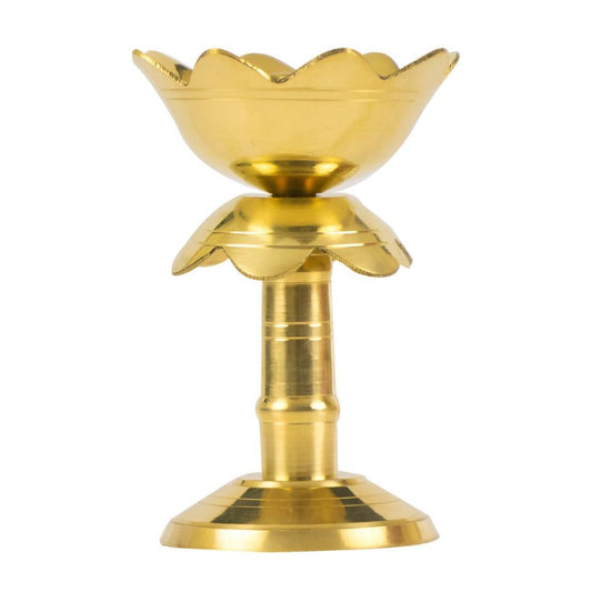 Spillbox Gold-Toned Brass Kuthu Vilakku Pooja Essential | Swadesiicart