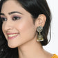 Mominos Fashion Johar Kamal Beautiful Kundan Work Jhumka With White Beads - Swadesiicart