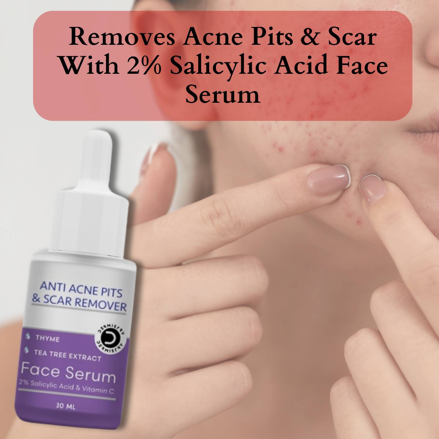 Dermistry Salicylic Acid Anti Acne Face Serum & Anti Acne Foaming Face Wash - Swadesiicart