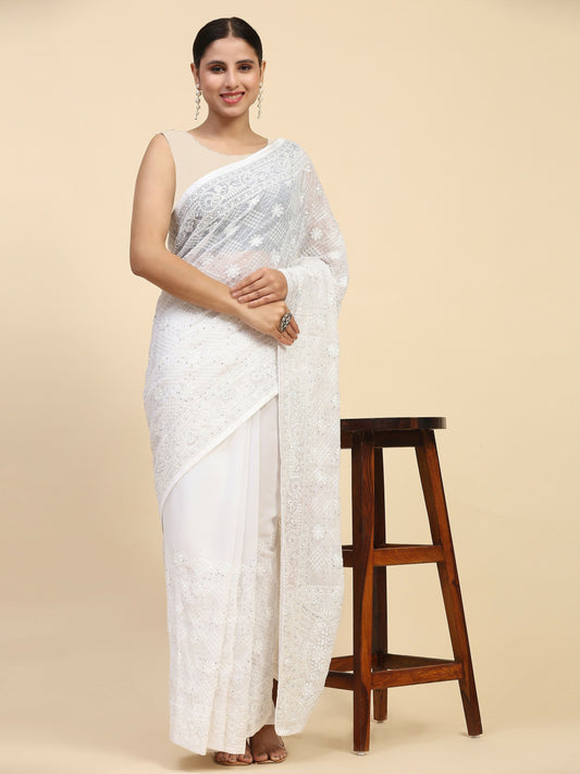 Vamsee Hemangi Georgette Saree - Swadesiicart