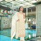 Jyoti Fashion Women's White Faux Georgette Heavy Embroidery and Moti Work Kurta Set | Swadesiicart
