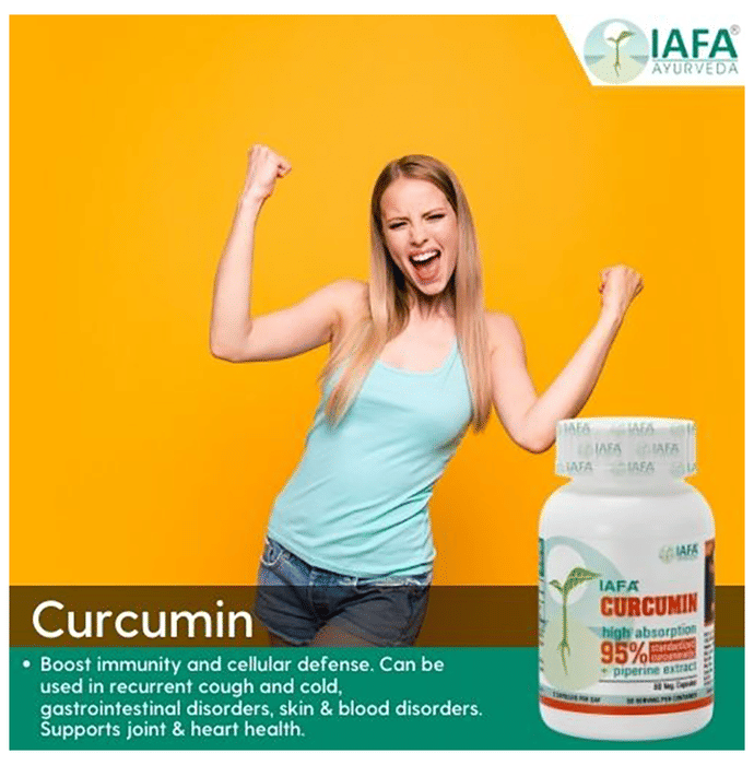 Iafa Ayuveda Curcumin Veg Capsules | Swadesiicart
