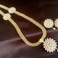 White Cz Bridal Long Necklace Set