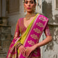 Vishnu Weaves Women's Pista Kanchi Silk Woven Saree with Blouse - Swadesiicart