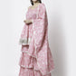 Myshka Women Pink Pure Cotton Printed Sleeveless Round Neck Kurta With Sharara & Dupatta Set | Swadesiicart