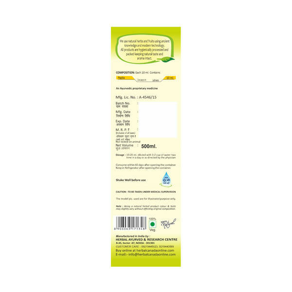 Herbal Canada Papita Ras - Swadesiicart