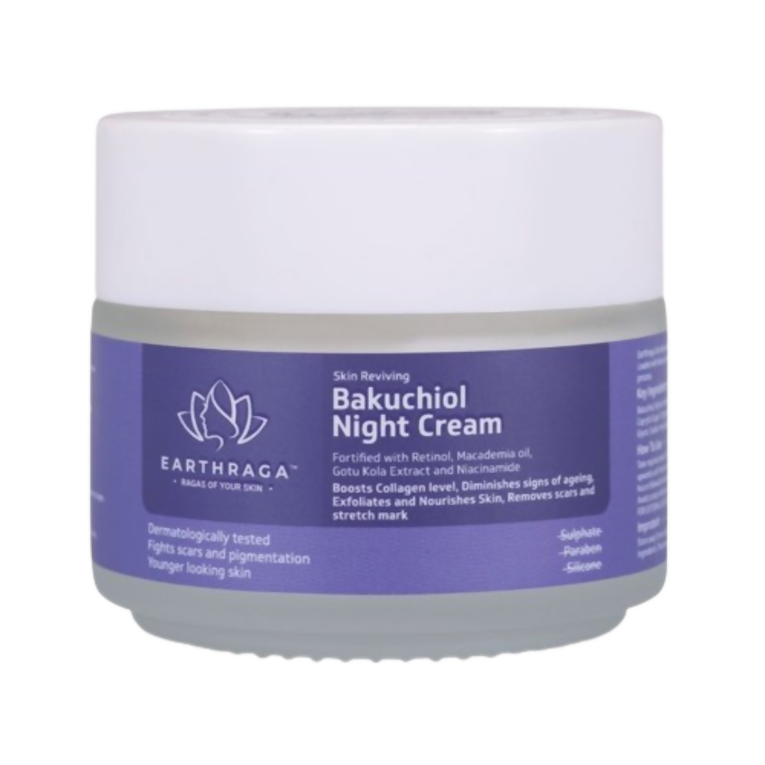 Earthraga Skin Reviving Bakuchiol Night Cream | Swadesiicart