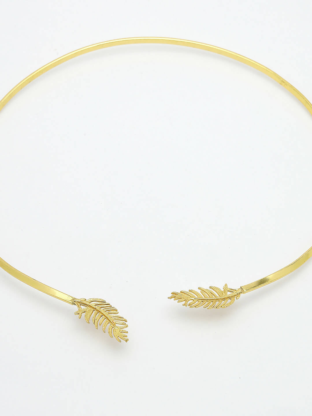 NVR Women Gold-Polished Circular Choker Necklace | Swadesiicart