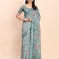 Shree Shyam Fashion Linen Cotton Sea Green Saree