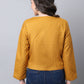 Even Apparels Yellow 100% Viscose Open Front Statement Women's Jacket | Swadesiicart