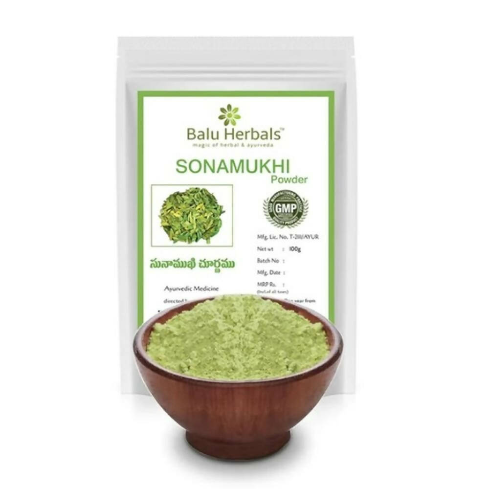 Balu Herbals Senna Leaves (Sonamuki Akulu) Powder - Balu Herbals