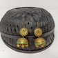 Terracotta Hanging Stud Jhumkas-Pearl Green And Gold