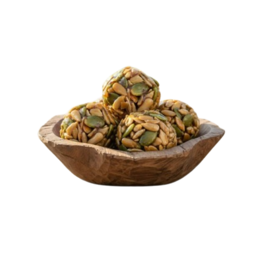 Sreshta Farms Healthy Seed Laddu – Muskmelon, Sunflower & Watermelon Blend | Swadesiicart