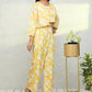 Myshka Women Yellow Printed Pastels Co-Ords - Swadesiicart
