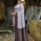 Joban Fashion Pastel Blue Crepe Chiffon Pure Handloom Banarasi Silk Saree | Swadesiicart