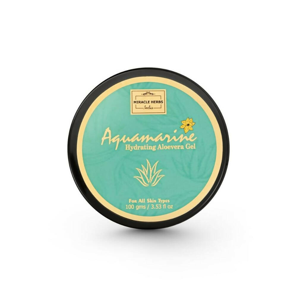 Miracle Herbs Aquamarine Hydrating Aloevera Gel Nourished & Moisturized, Non-Sticky - Green - Realit Passion Overseas Private Limited