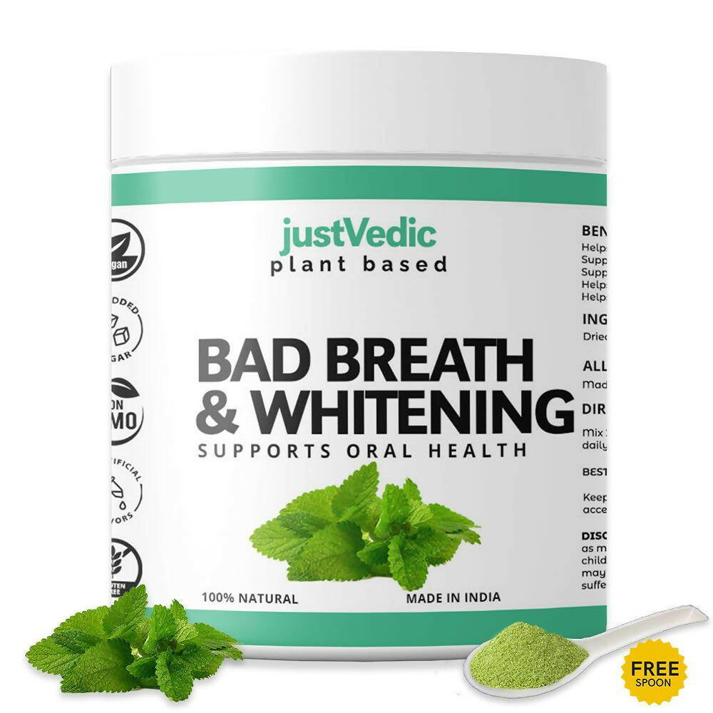 Just Vedic Bad Breath & Whitening Drink Mix - Swadesiicart