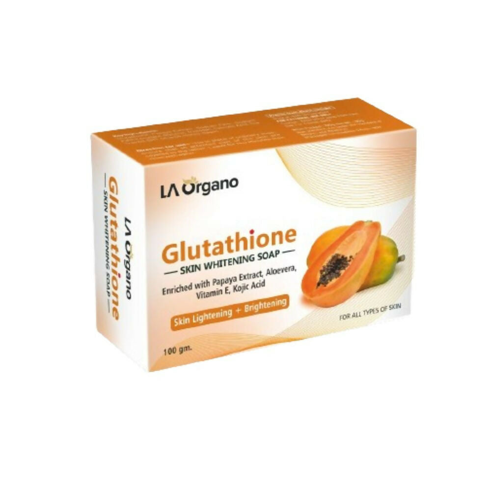 LA Organo Glutathione Papaya Skin Whitening Soap | Swadesiicart