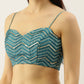 House of Panchhi Women Sea Green Net Zig-Zag Embroideried Lehenga, Blouse & Dupatta | Swadesiicart