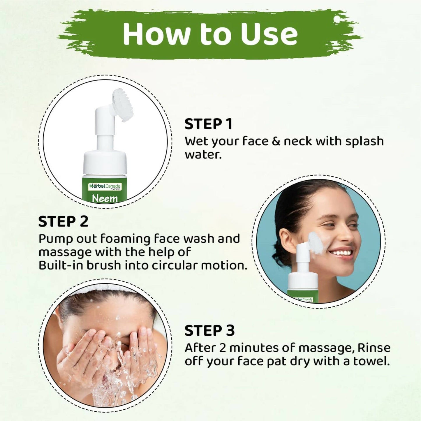 Herbal Canada Neem Foaming Face Wash - Swadesiicart