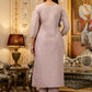The52 Lavender Women's Beautiful Viscose Shimmer Fabric Embroidered Work Straight Kurta Pant and Dupatta Set - Swadesiicart