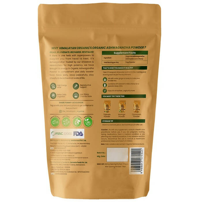 Himalayan Organics Ashwagandha Powder | Swadesiicart